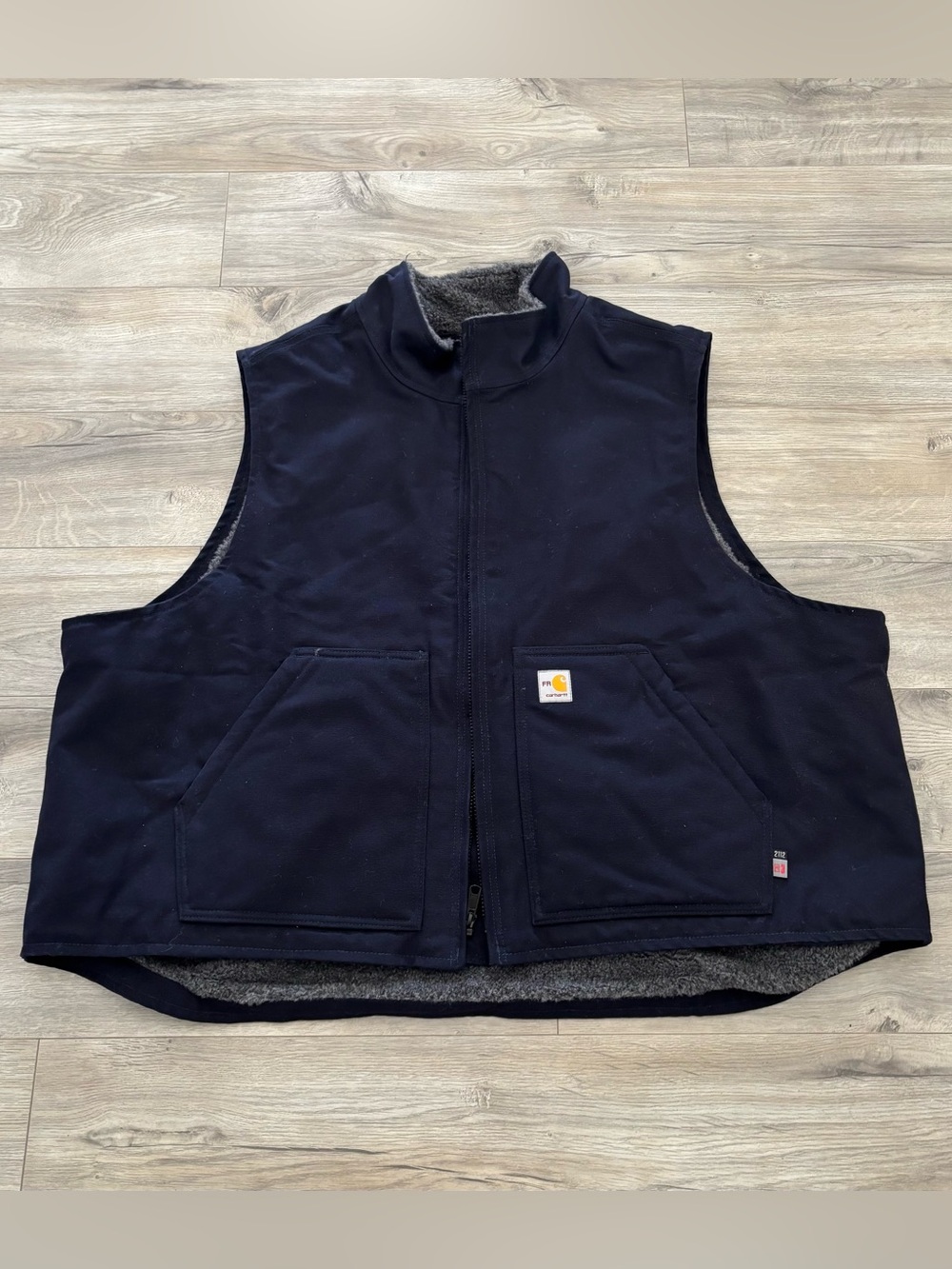 Carhartt NWOT Men’s FR Duck Sherpa Lined Vest in Dark Navy sz 4XL